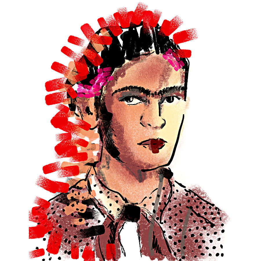 Latina Power Frida Kahlo Digital Art By Sonia Dridi Fine Art America