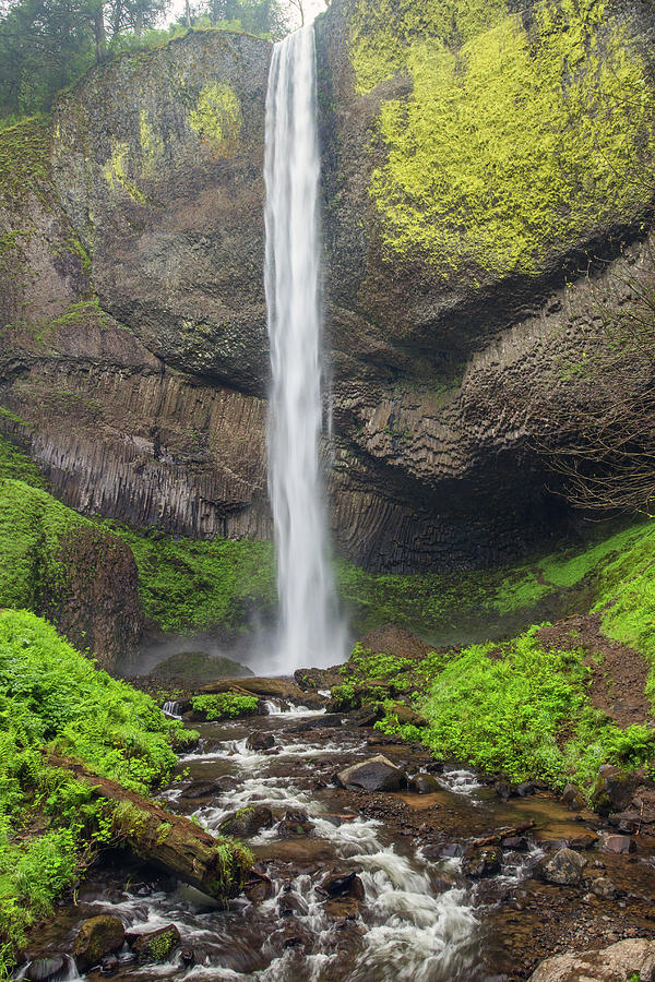 Latourell Falls and Stream by Harold Carlson Latourell Falls and Stream by Harold Carlson