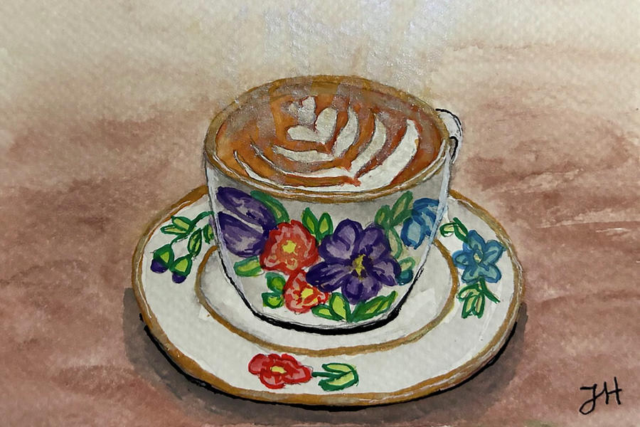Latte Painting by Jean Haynes