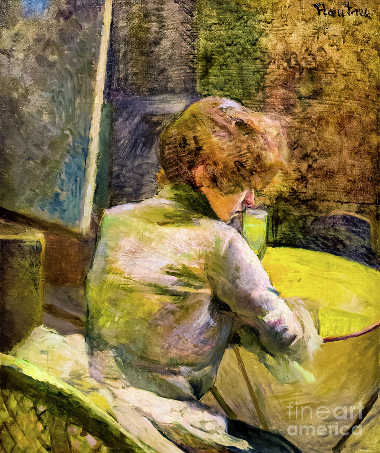 LAttente by Henri de Toulouse-Lautrec 1887 Painting by Henri de Toulouse-Lautrec