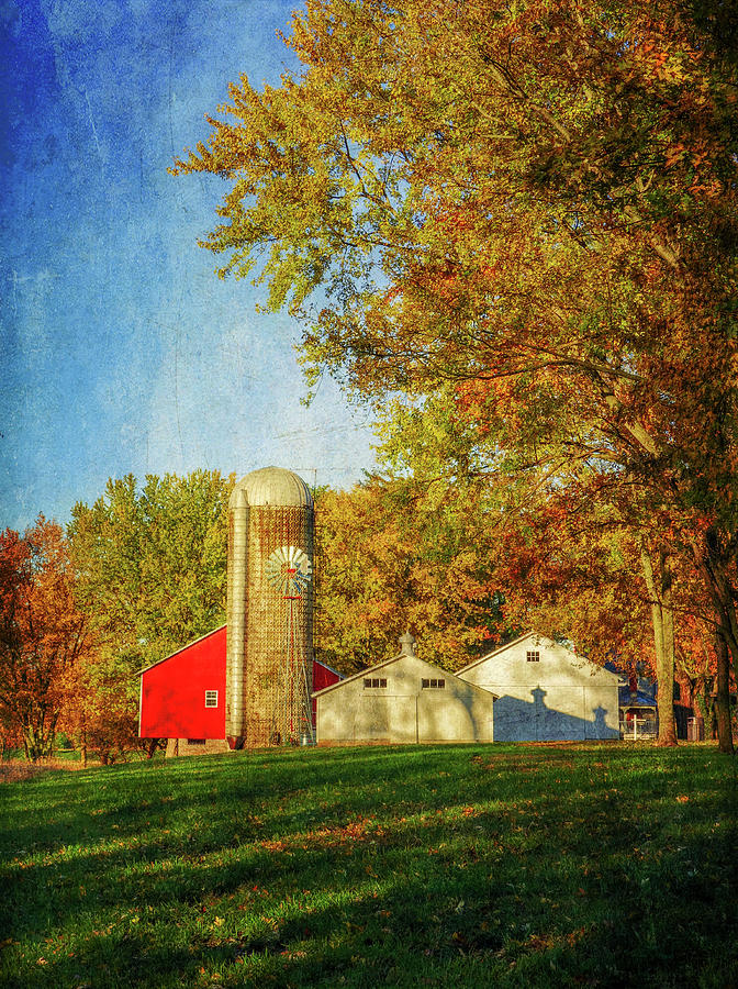 Lauer Historical Farm Ohio Textured Photograph by Dan Sproul