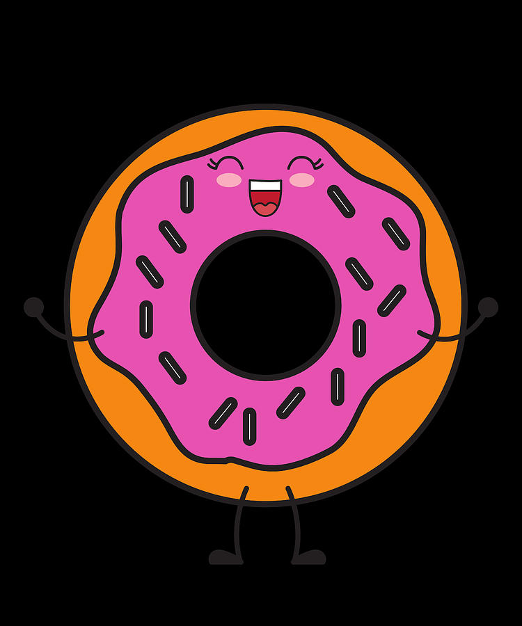 Laughing Donut Digital Art by Donut