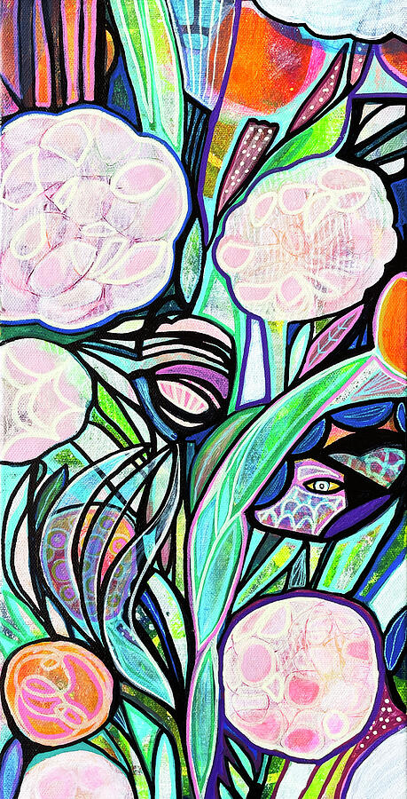 Abstract Painting - Laughing Flowers by Cheri Glover Abstract Painting - Laughing Flowers by Cheri Glover