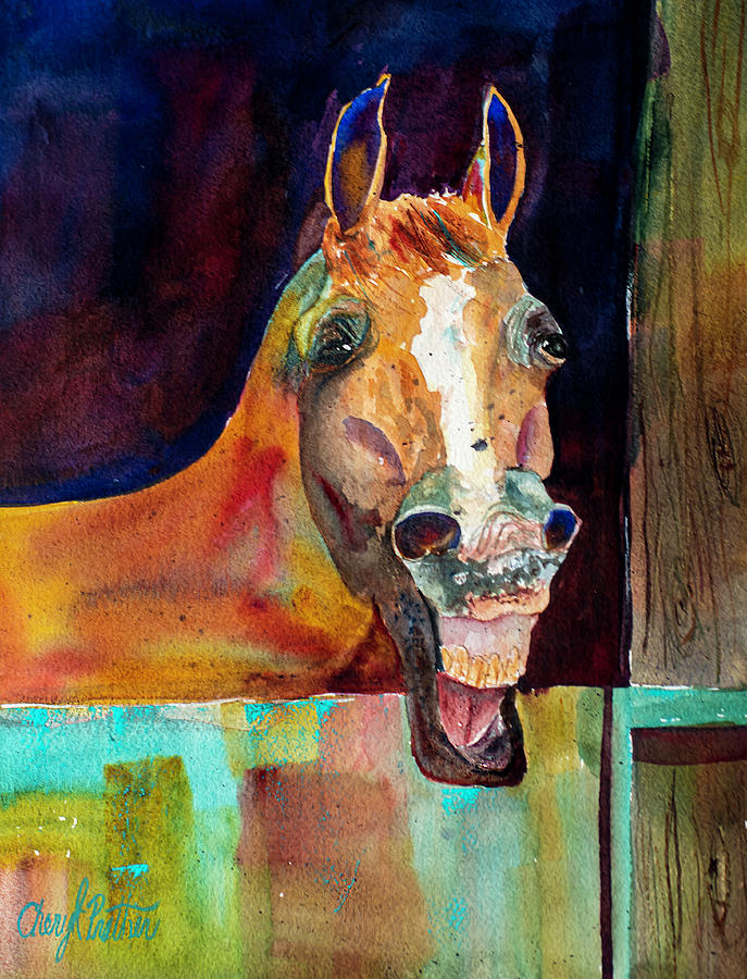 Laughing Horse Painting by Cheryl Prather
