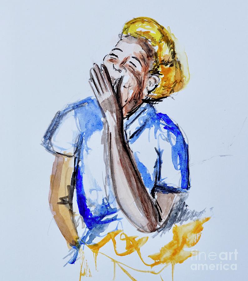 Laughing Woman Painting by Patty Donoghue