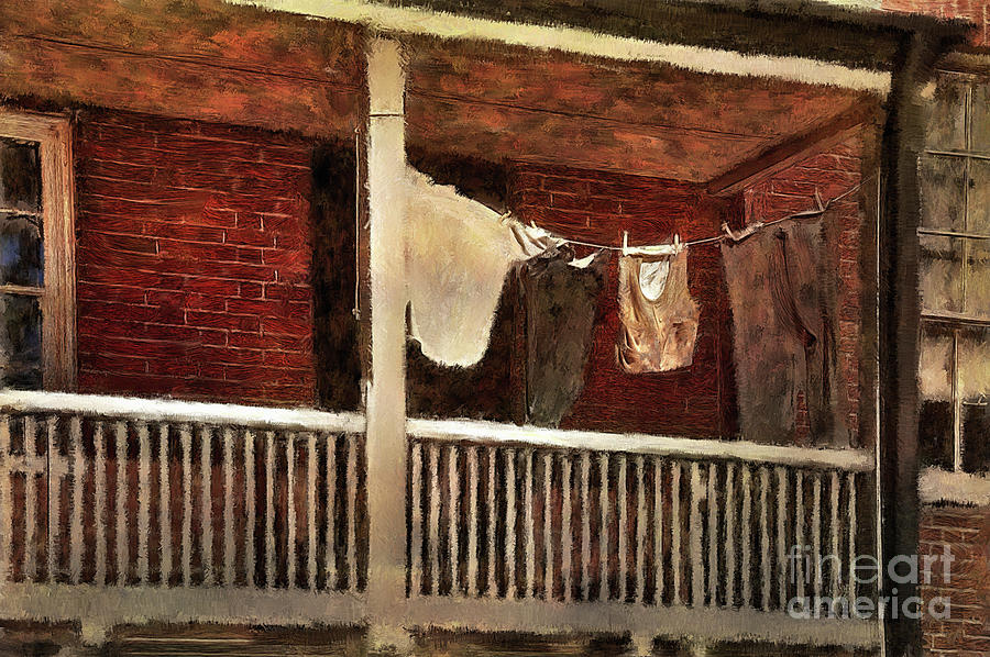 Laundry Day At Harpers Ferry Digital Art by Lois Bryan