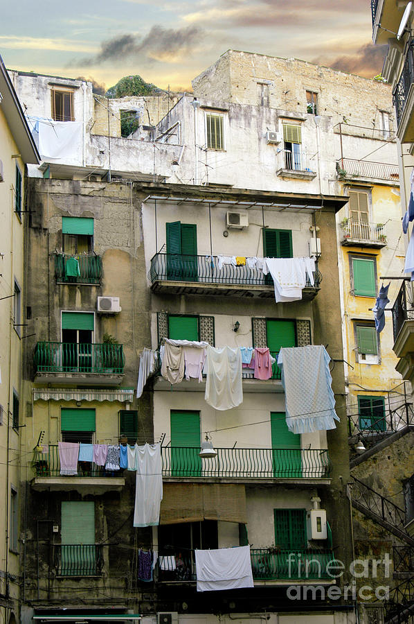 Laundry day on the streets if Naples, Ital Photograph by Gunther Allen