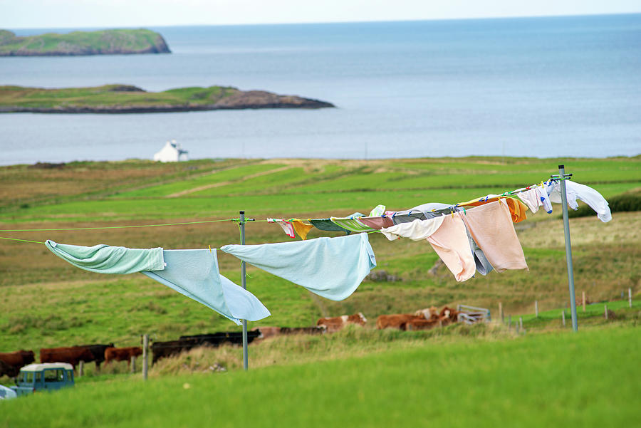 Laundry in the yard, Isle of Skye, UK  Photograph by Dubi Roman