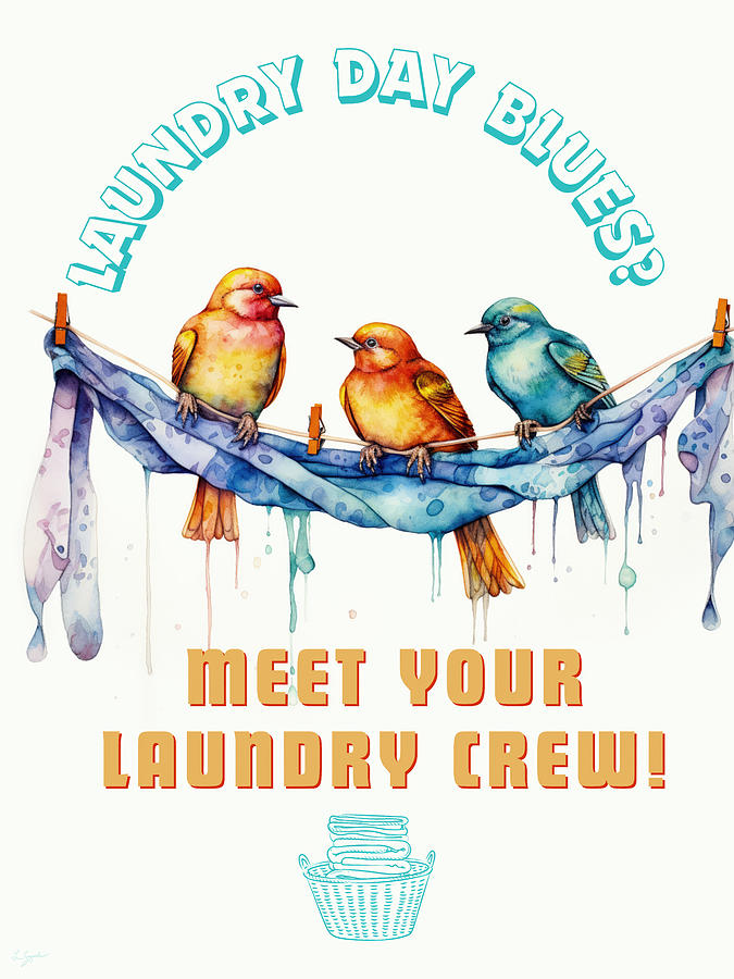 Laundry Painting - Laundry Room Art by Lourry Legarde