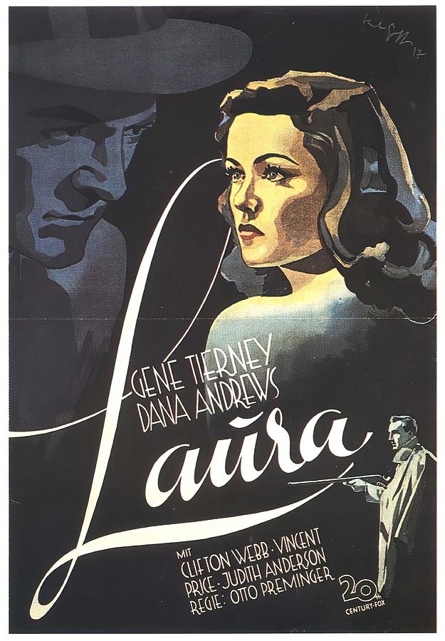 Laura - 1944 Mixed Media by Movie World Posters