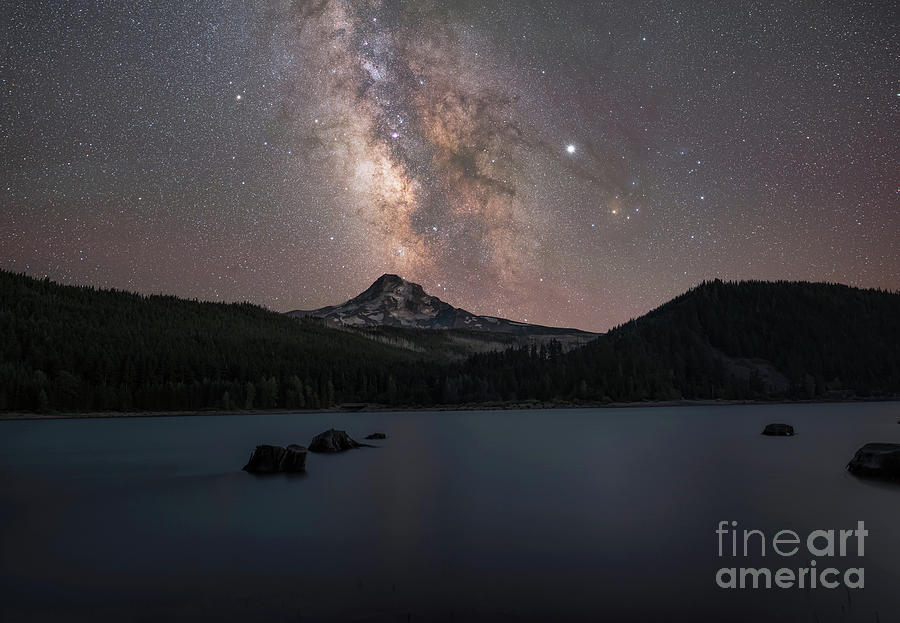 Laurance Lake Milky Way  Photograph by Michael Ver Sprill