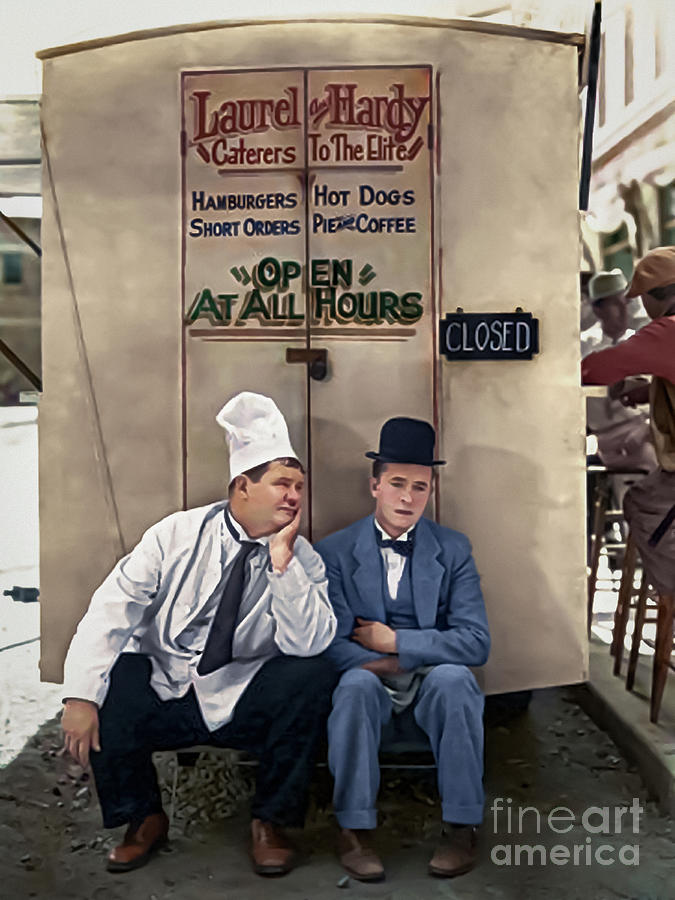 1930s Digital Art - Laurel and Hardy Pack up Your Troubles by Franchi Torres