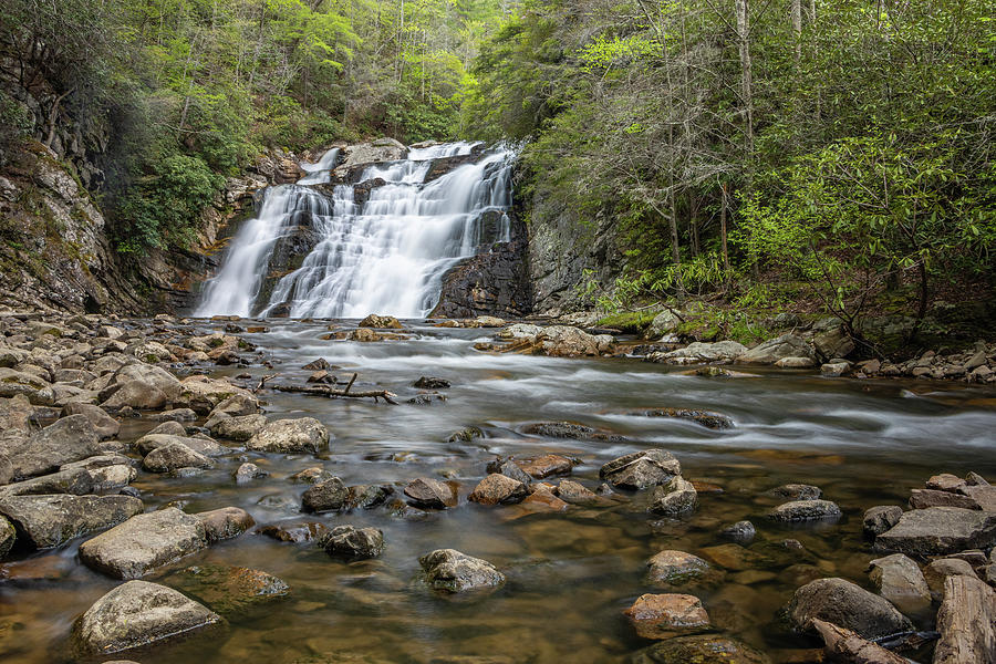 Nature Photograph - Laurel Falls in April #1 by Jeff Severson