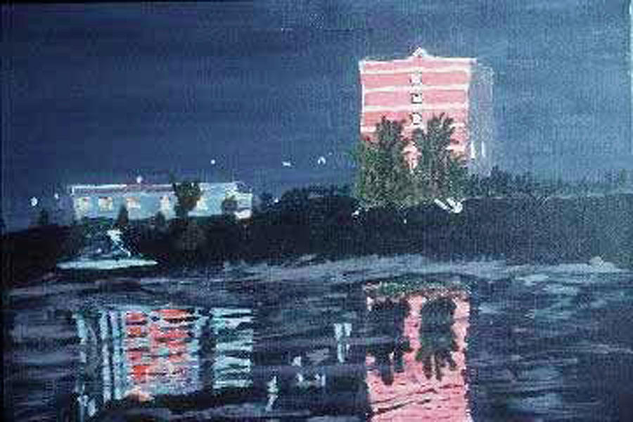 Laurel Lake Night Painting by John Macarthur