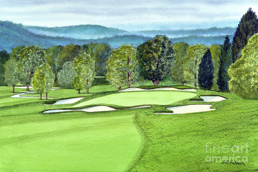 Laurel Valley Golf Course Ligonier PA Hole #11 Painting by Bill Holkham