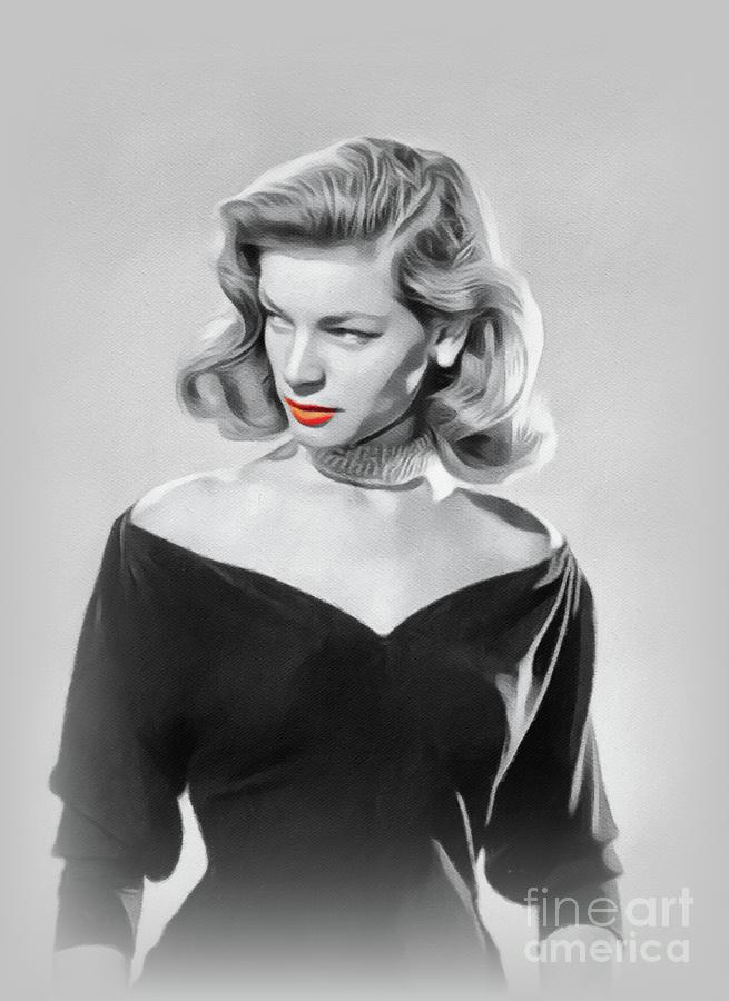 Lauren Bacall, Hollywood Icon Painting