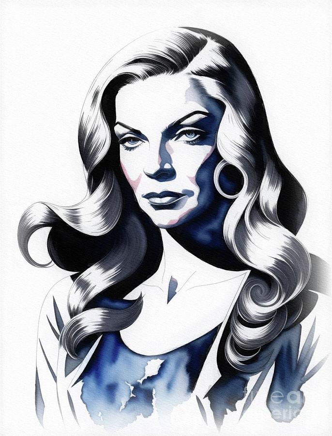 Lauren Bacall, Hollywood Legend Painting By John Springfield | Fine Art