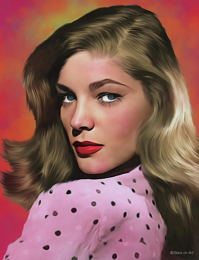Lauren Bacall illustration Digital Art by Movie World Posters