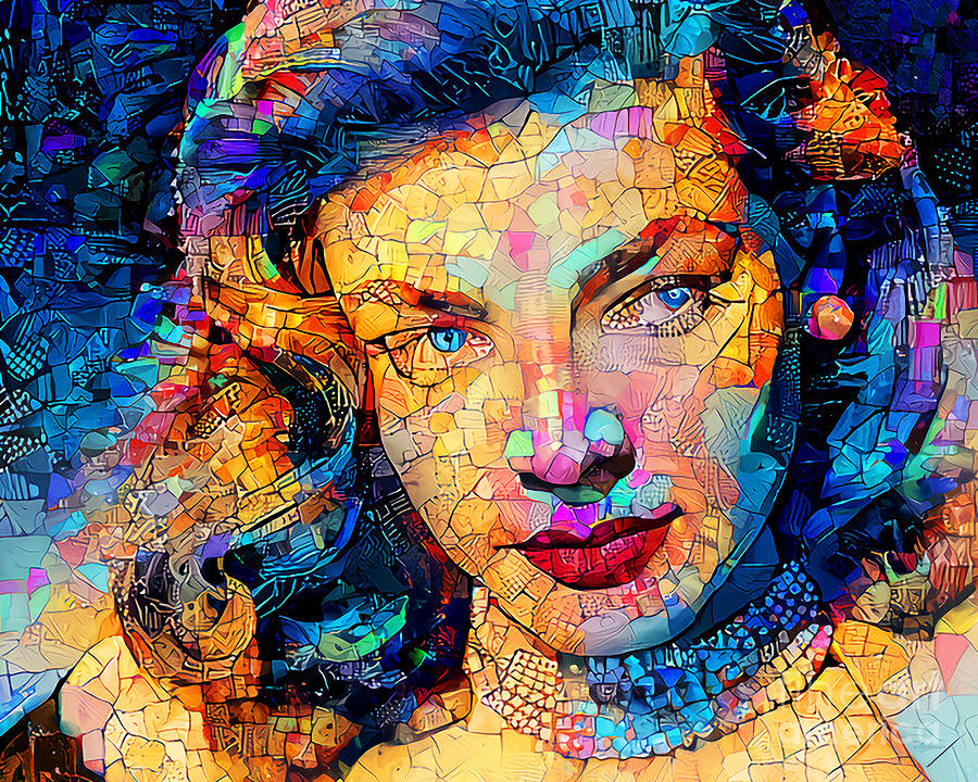 Lauren Bacall in Contemporary Modern Art 20211205 v2 Photograph by Wingsdomain Art and Photography