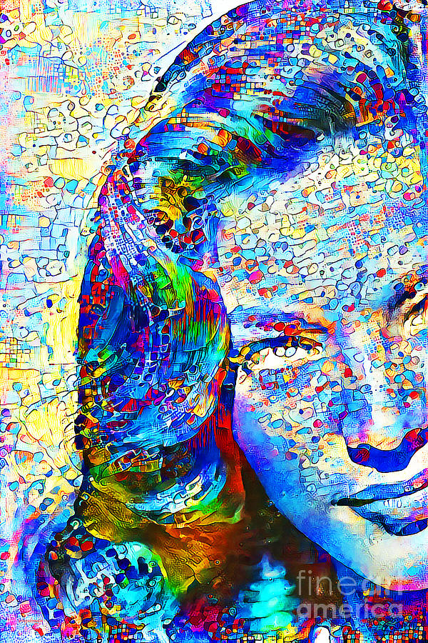 Lauren Bacall in Contemporary Vibrant Colors 20200710 Photograph by Wingsdomain Art and Photography