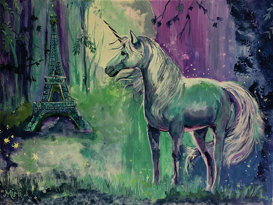 Laurens Unicorn Painting by Linda Kegley