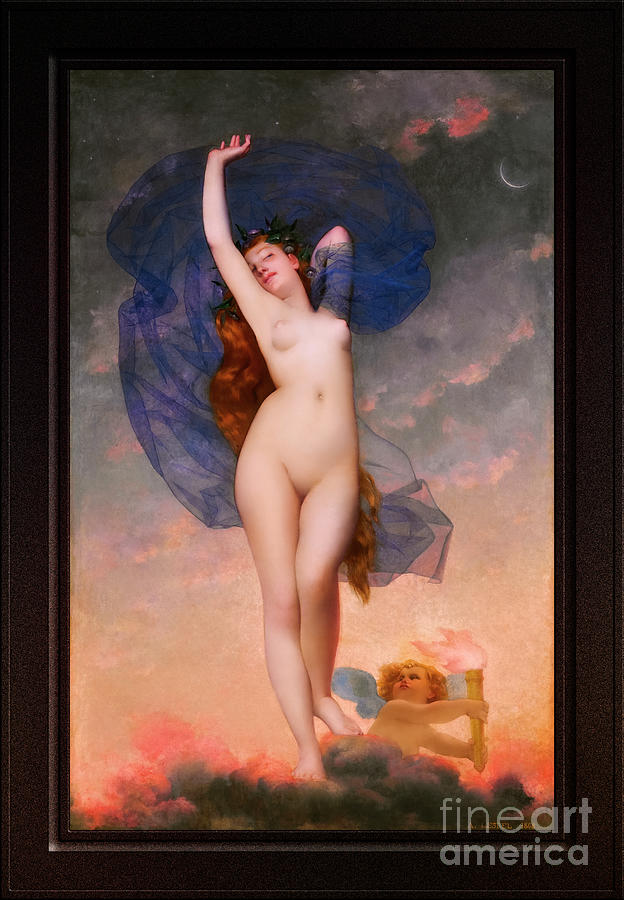 LAurore by Adolphe Alexandre Lesrel Remastered Xzendor7 Fine Art Classical Reproductions Painting by Xzendor7