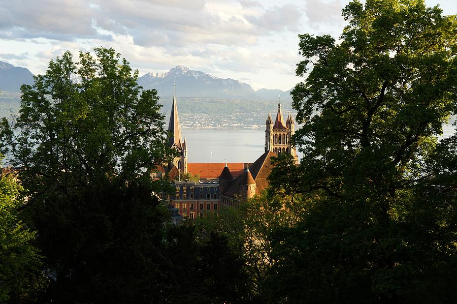 Lausanne Cathedral from Sauvabelin Tower, Lausanne, Switzerland by Santosh Puthran Lausanne Cathedral from Sauvabelin Tower, Lausanne, Switzerland by Santosh Puthran