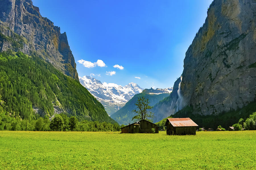 Lauterbrunnen Valley below Murren, Switzerland Photograph by Rippling ...