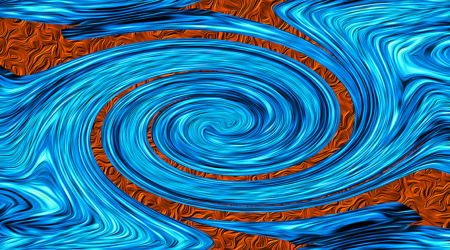 Lava Creates Whirlpool Digital Art by Ronald Mills