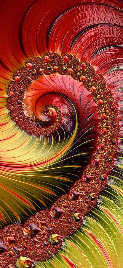 Lava Fractal Spiral Digital Art by Mo Barton | Fine Art America