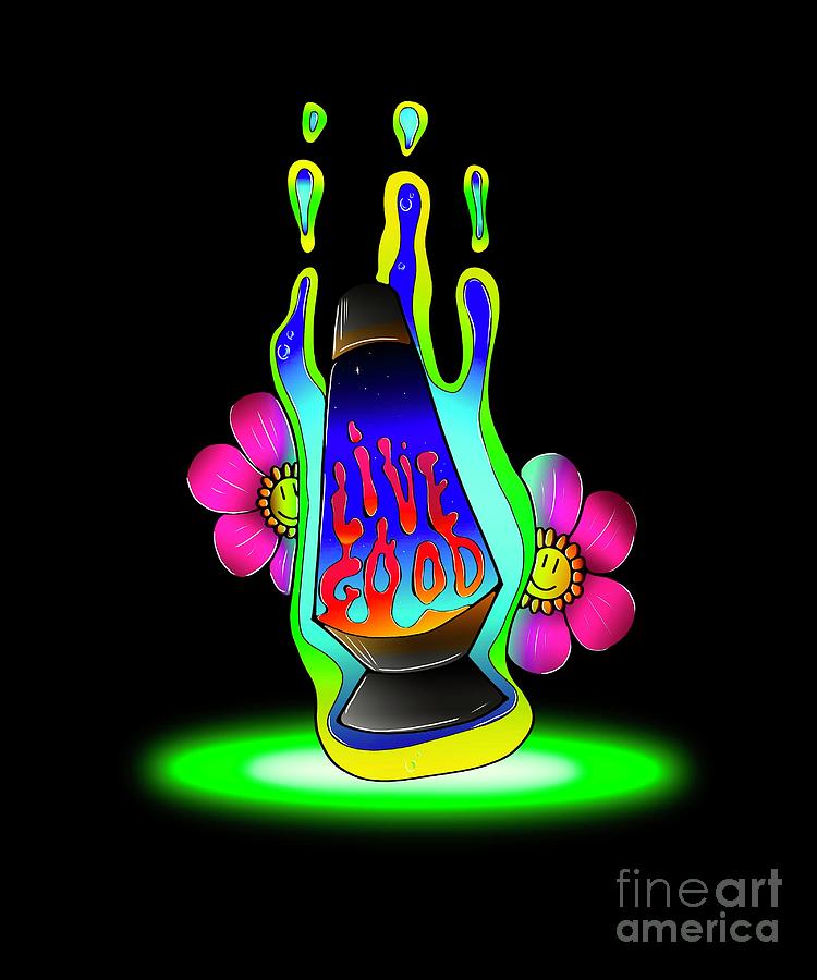 Lava lamp black background Digital Art by Emmett OBrian Pixels