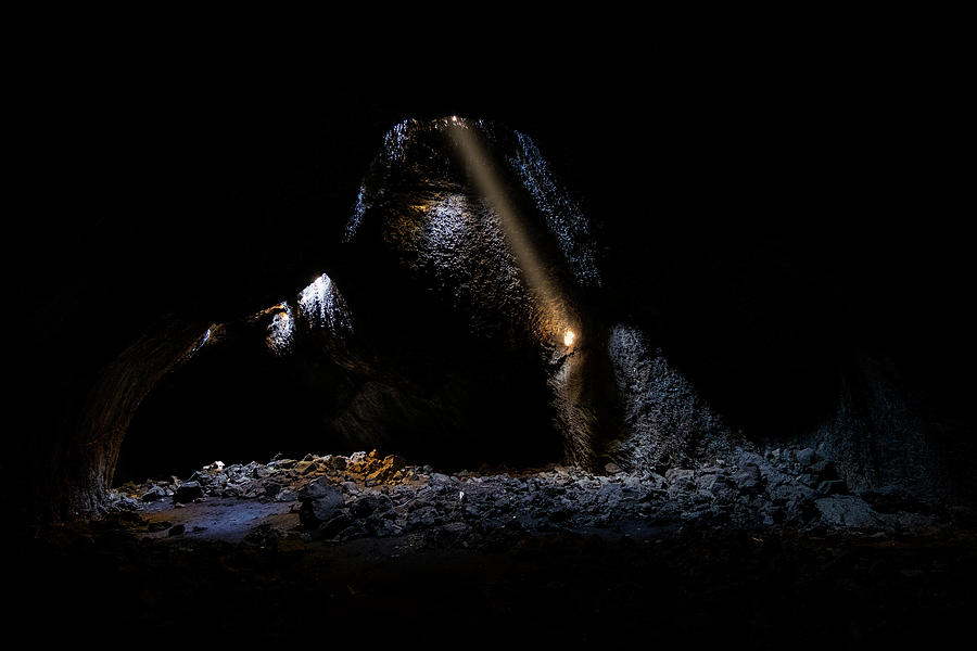 Lava Tube Sunbeam Photograph by Pelo Blanco Photo