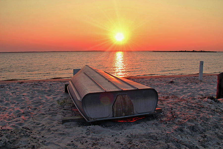 Lavallette Sunset  Boat I Photograph by Richard Pasquarella