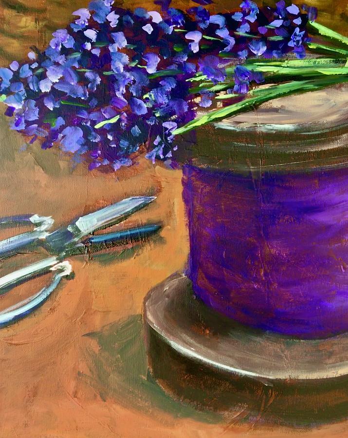 Lavender And Ribbon Painting