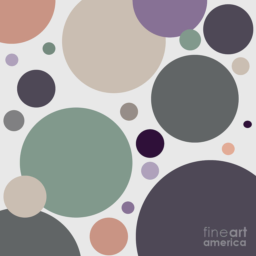 Lavender And Sage Polka Dots Digital Art