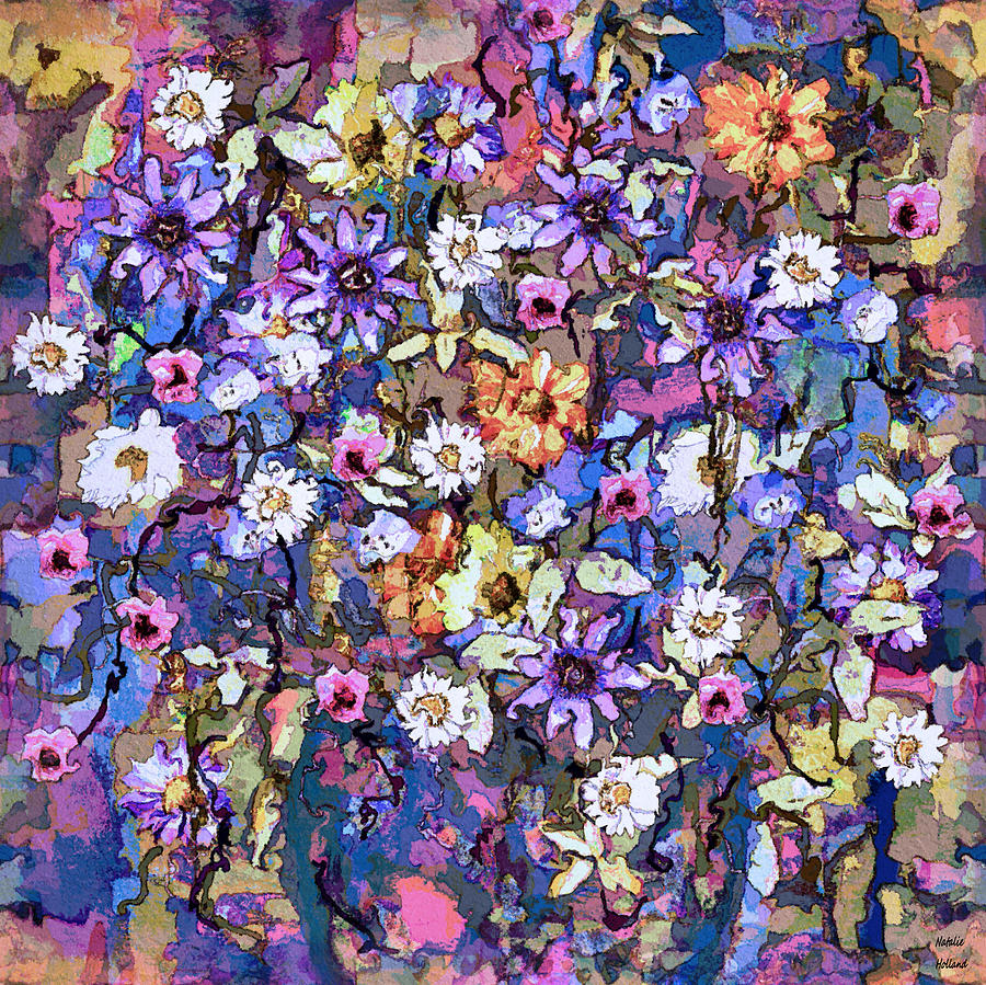 Lavender Bouquet Mixed Media by Natalie Holland