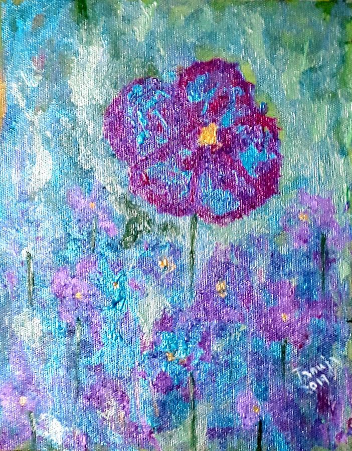 Lavender Burst Painting by Tanuja Rangarao - Fine Art America