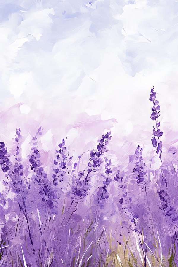 Lavender Canvas Painting by Lourry Legarde