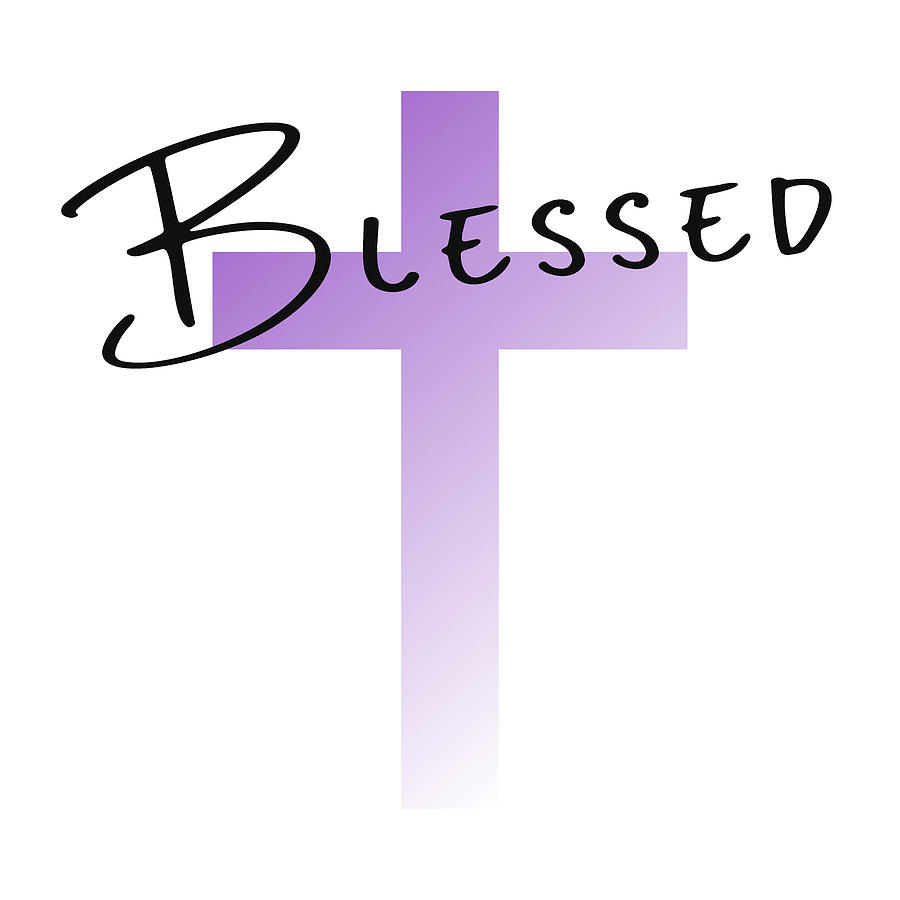 Lavender Easter Cross - Blessed Digital Art by Bob Pardue