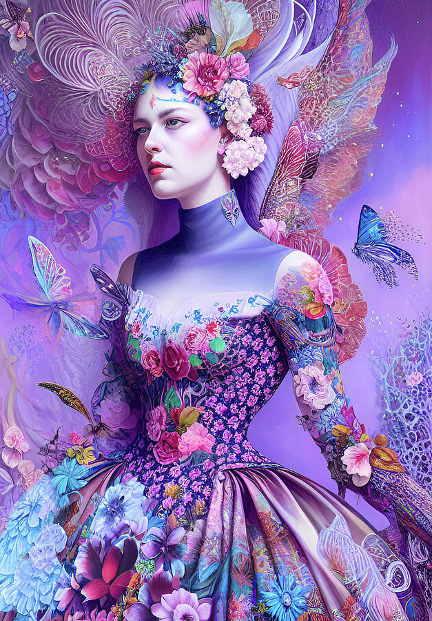 Lavender Fantasy Digital Art by Grace Iradian