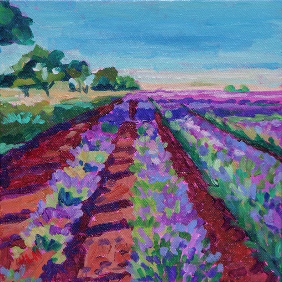Lavender Fields 2 Painting by Heather Nagy