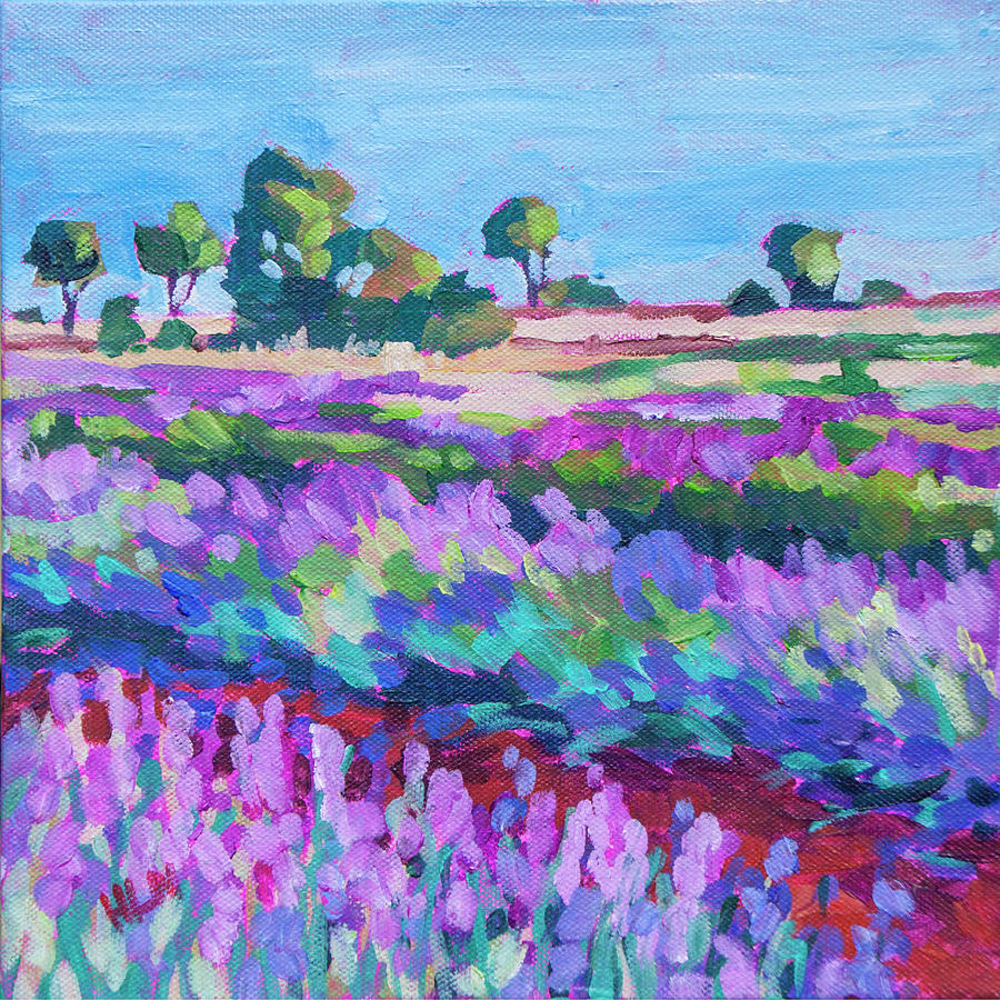 Lavender Fields 3 Painting by Heather Nagy