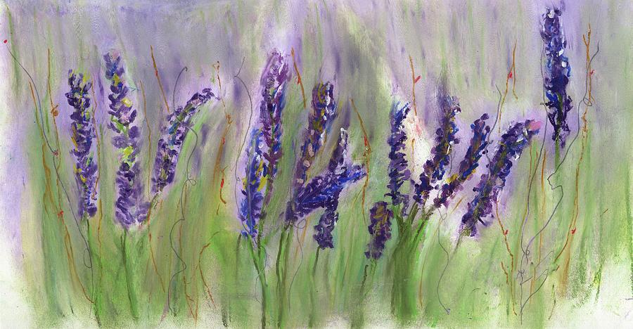 Lavender Fields Pastel by Diane Maley
