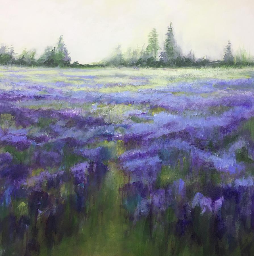 Lavender Fields Painting by Janet Visser