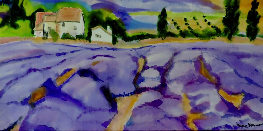 Lavender Fields Painting by Mary Gorman