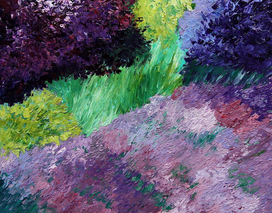 Abstract Painting - Lavender Fields by Susan Jones