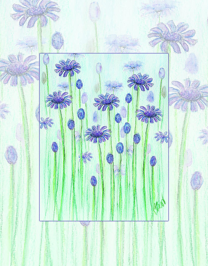 Lavender Flowers Mixed Media by Tatiana Fess