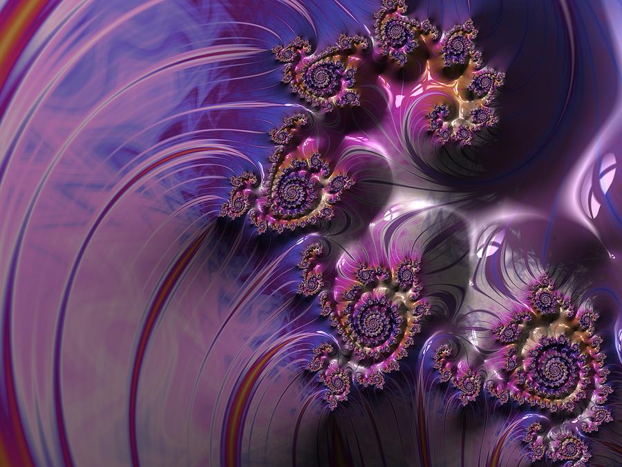 Lavender Fractal Digital Art by Bonnie Bruno