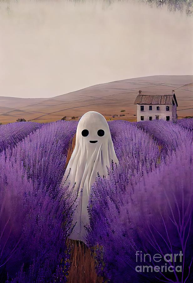 Halloween Painting - Lavender Ghost  by N Akkash
