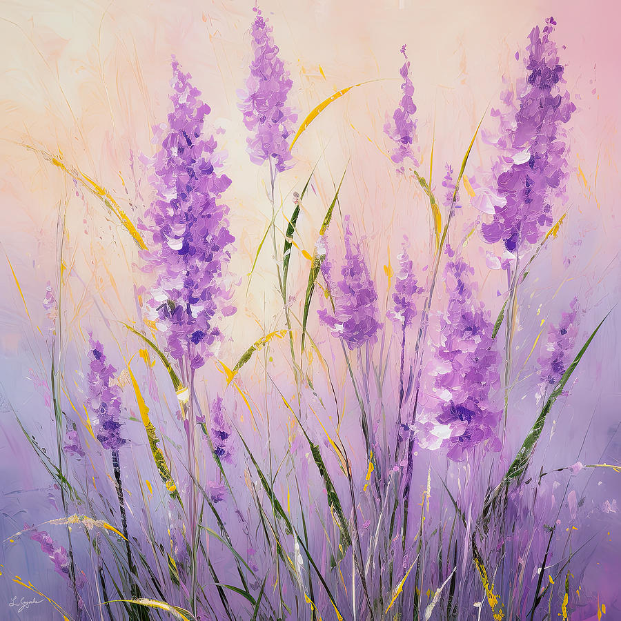 Lavender Glow - Lavender Wall Art Digital Art by Lourry Legarde